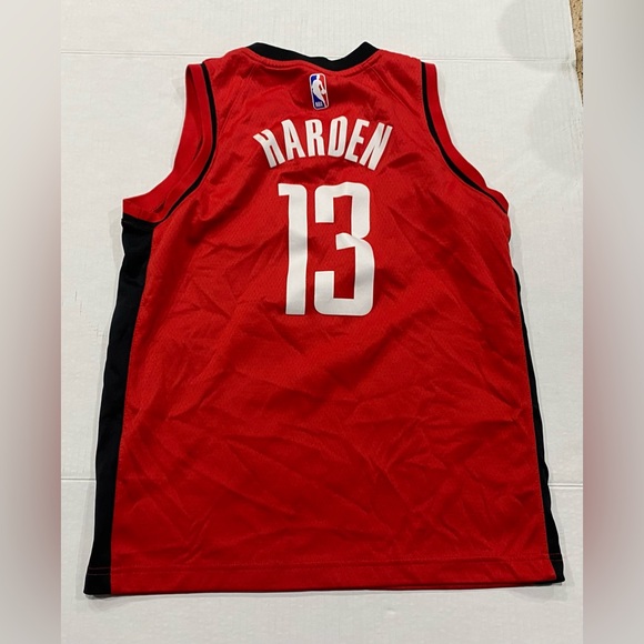 Nike James Harden Houston Rockets NBA Swingman Basketball Jersey Size Kids M - Picture 2 of 4